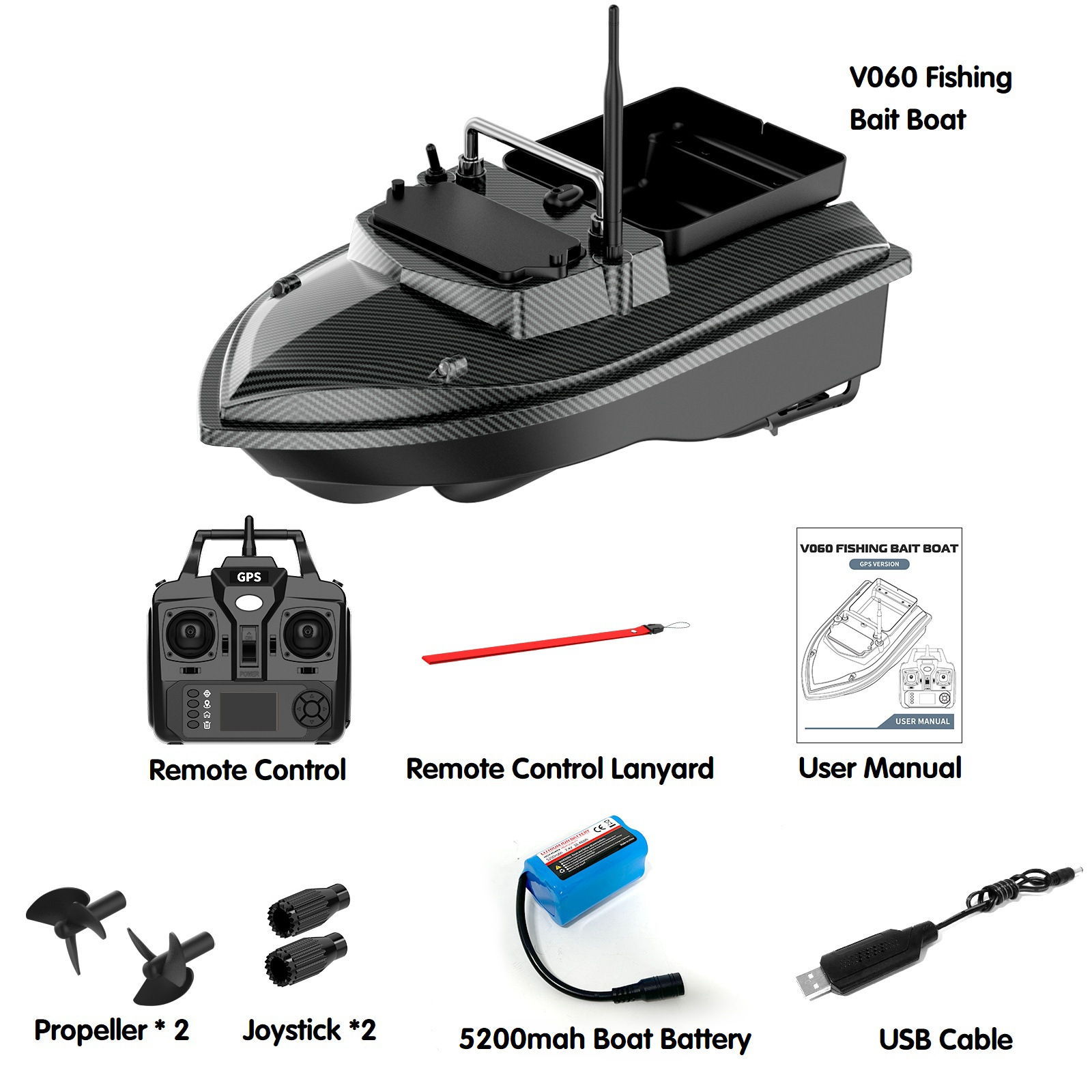 V060 GPS Remote Control Fishin - đánh giá và giá Fishing Boat Gps
