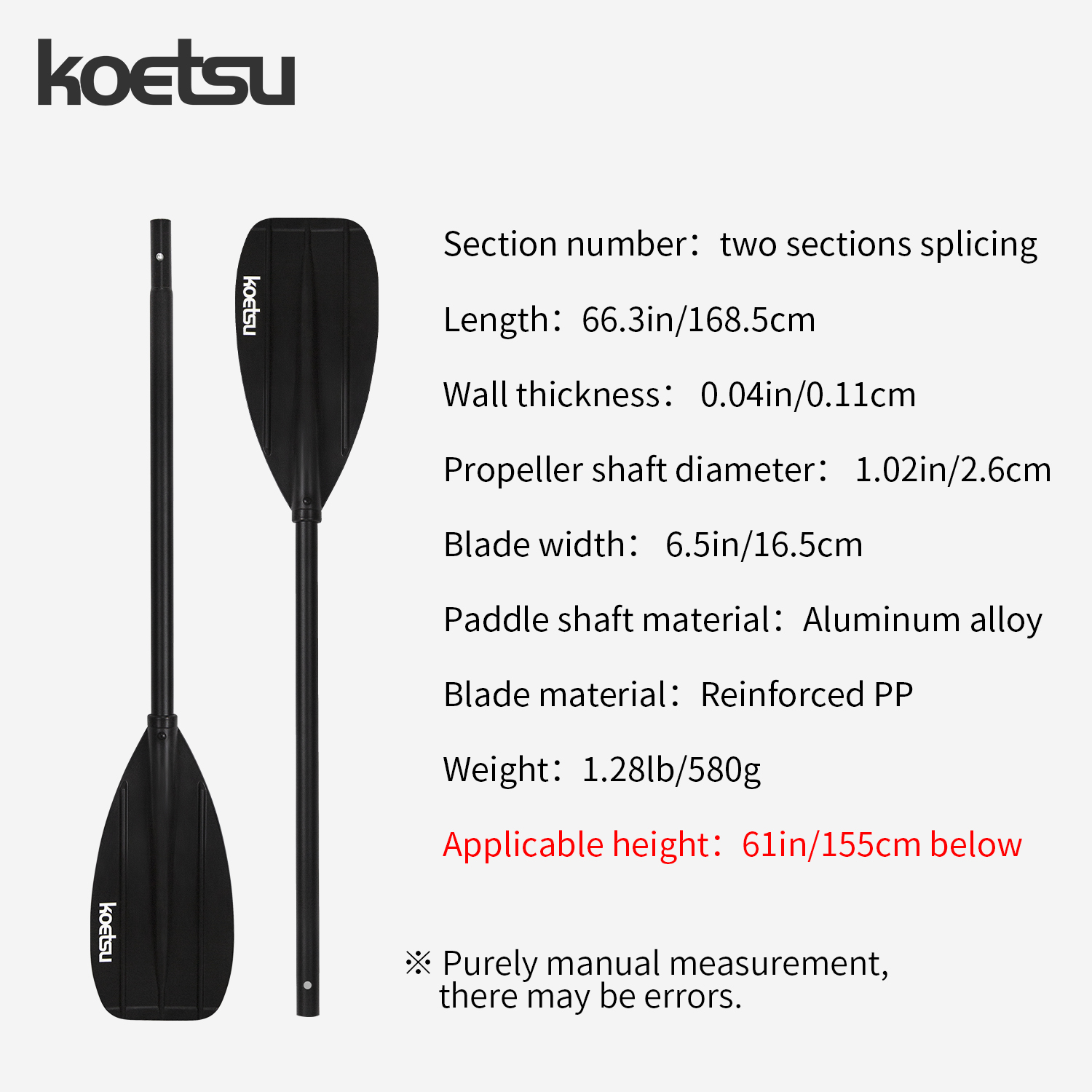 KOETSU Aluminum Alloy Double-H - đánh giá và giá Fishing Boat Paddle