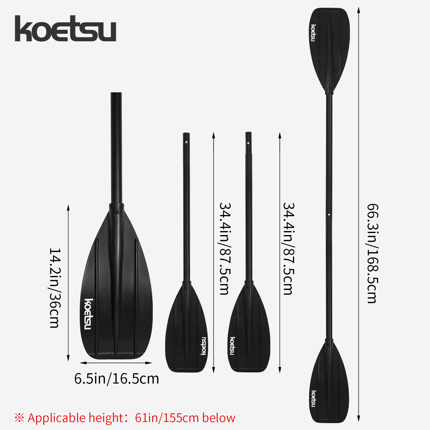 KOETSU Aluminum Alloy Double-H - đánh giá và giá Fishing Boat Paddle